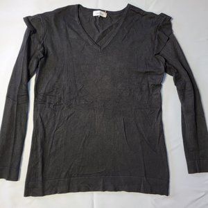 Calvin Klein ruffle Detail black sweater